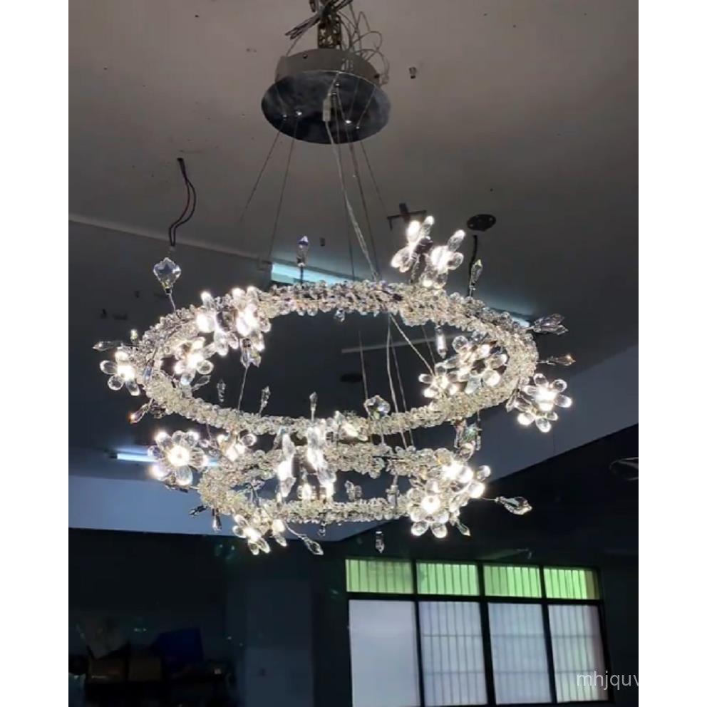 Luxury Artistic Round Crystal Chandelier for Villa Living Room, Dining Room, Private Room, and Model