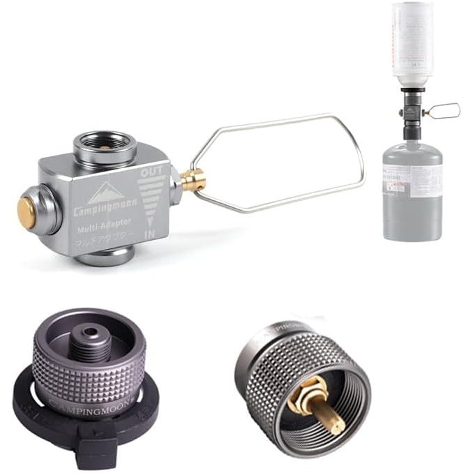 Campingmoon อ댑เตอร์สำหรับเติมแก๊สบิวทานOutdoor ใช้งานได้กับถังEN417 Lindal และถังโพรเพน(Z11+Z15+Z22)