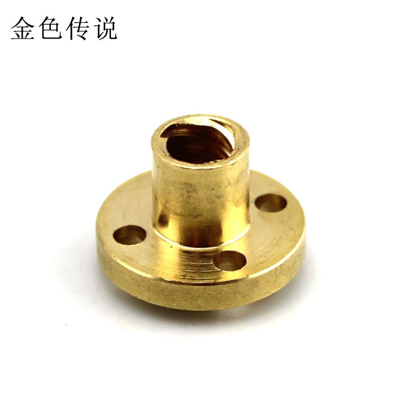 T T8D2 ทองแดง Nut 3D อุปกรณ์เสริมเครื่องพิมพ์ T8 ด้ายสแตนเลส T-Type Nut Stepper มอเตอร์ด้าย