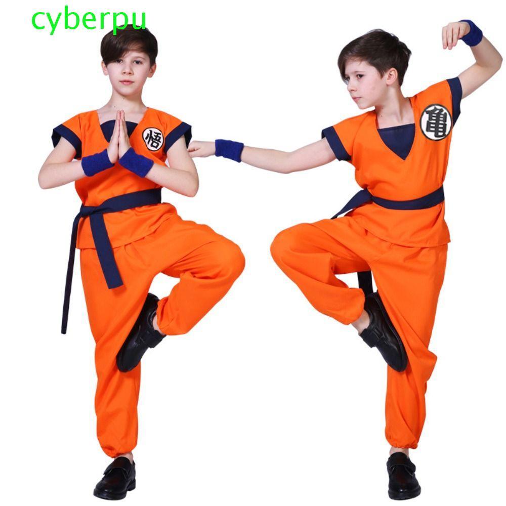 CYBERPULLSE Goku Costume สายรัดข้อมือ คอสเพลย์ Dragon Ball พร้อมเสื้อผ้าฮาโลวีน