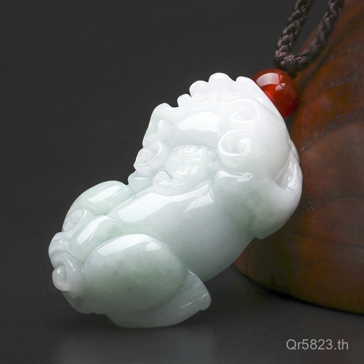 จี้คอเครื่องประดับหยกสินค้าหยกธรรมชาติ Express Pixiu หยกพม่าผู้ชายผู้หญิงหยก G8YE