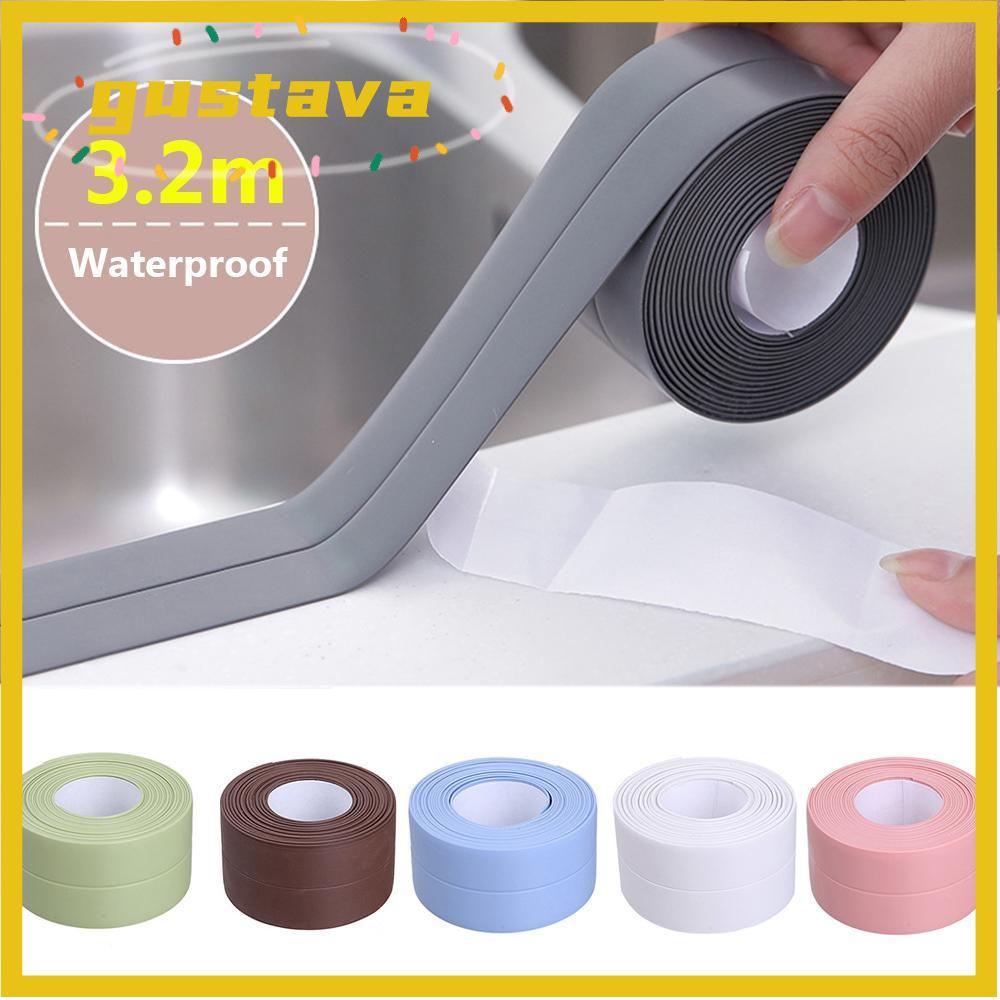 GUSTAVA แถบซีลสําหรับห้องครัว, เคาน์เตอร์เทปกาวด้วยตนเอง, อ่างห้องน้ํามืออาชีพห้องน้ําโรคราน้ําค้าง-
