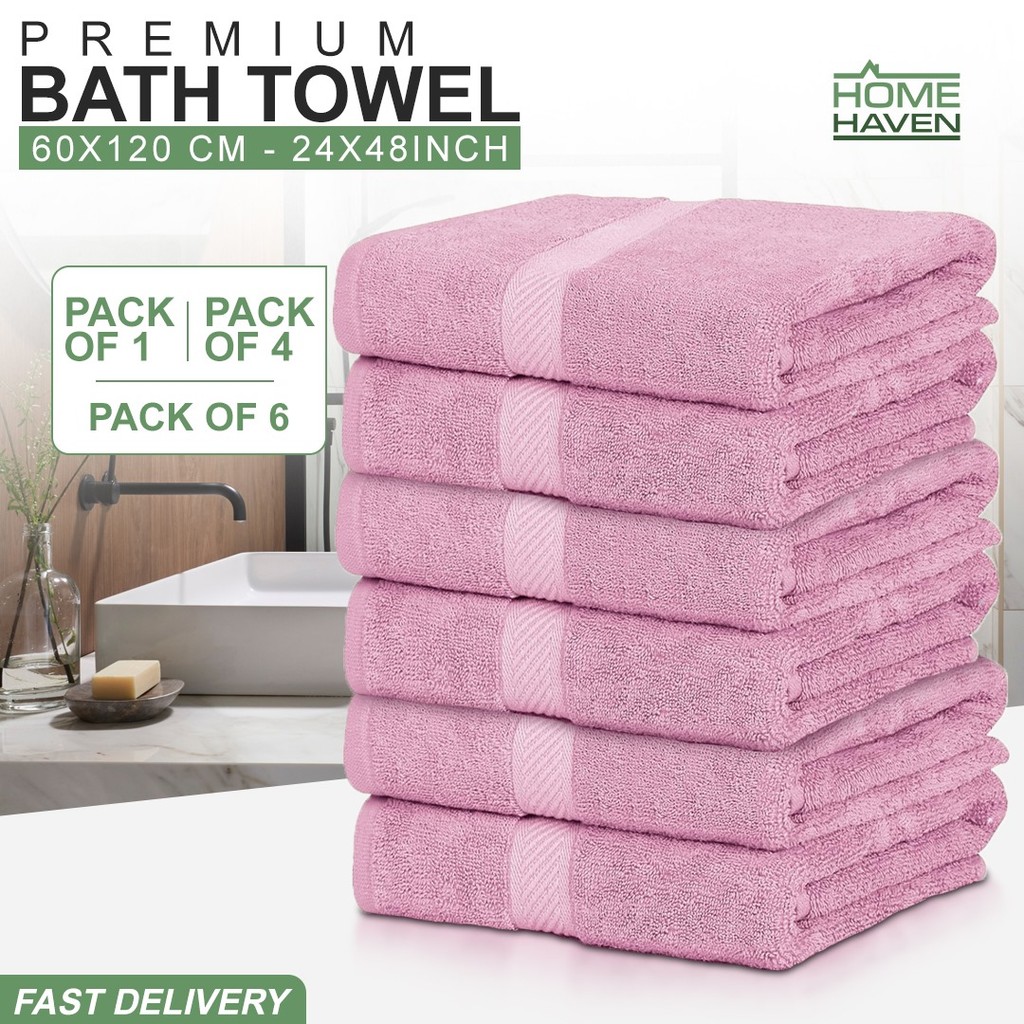 Bulk ผ้าเช็ดตัว US - 60x120 ซม. 500 GSM 100% ปั่นผ้าฝ้ายดูดซับสูง Utopia ผ้าเช็ดตัว Bath Tuala Mandi