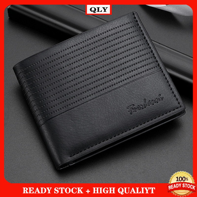 Simple Men Wallet Short Bifold Wallet for Men PU Leather Wallet Men
