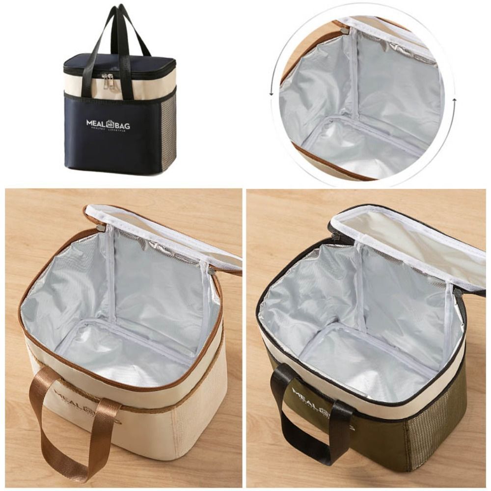 MARITA กระเป๋าเก็บความร้อนอาหาร, กระเป๋าเก็บกล่องอาหารกลางวันแบบหนา, กระเป๋าฉนวนกันความร้อนกันน้ําความจุขนาดใหญ่แบบพกพาผู้หญิง - รูปที่ 7