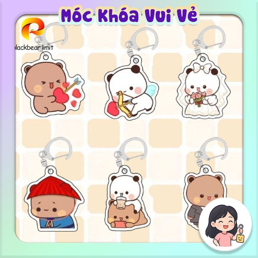 พวงกุญแจ Bubu Dudu น่ารักทําจากไมกาใส