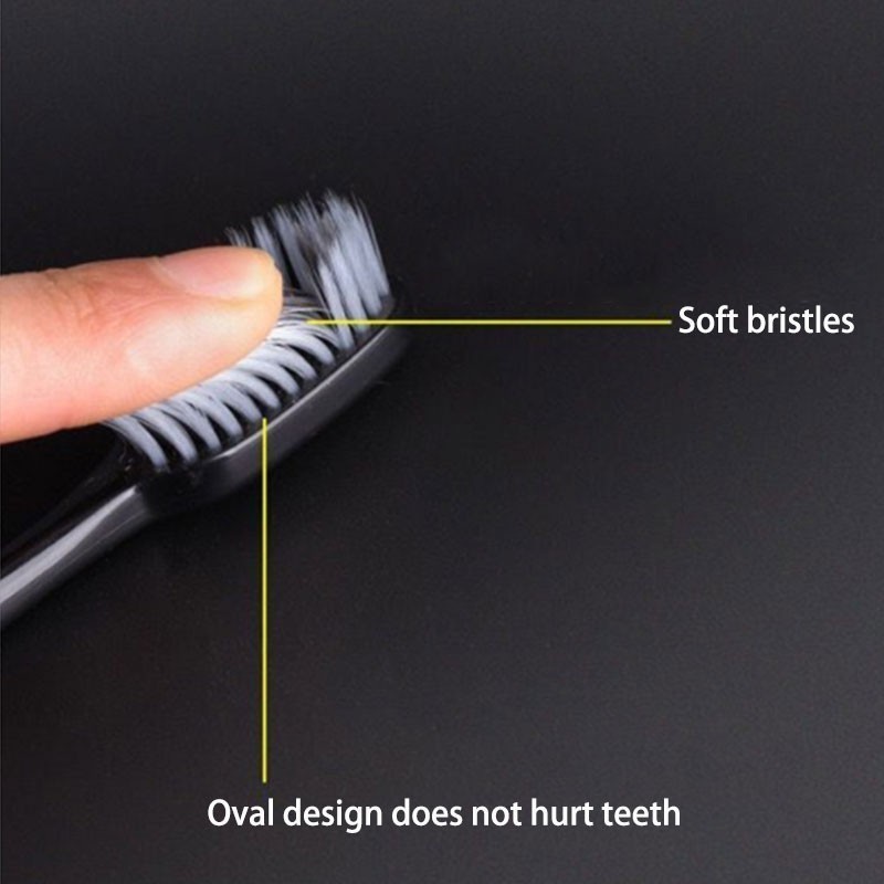 [5/10/20ชิ้น]แปรงสีฟันผู้ใหญ่ ขนนุ่มพิเศษ ด้ามจับยาง ทำความสะอาดลึก สีน้ำเงิน - รูปที่ 5
