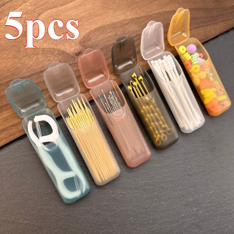5 ชิ้นสีมินิกล่องเก็บชิ้นส่วนเป็นมิตรกับสิ่งแวดล้อมวัสดุ หน้า ไม่มีกลิ่นโปร่งใสปกหนึ่ง galways แบบพกพาจัดเก็บเครื่องมือที่มีประโยชน์