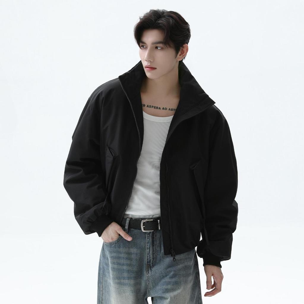 SUIKONE ซุยโคเนะ เสื้อแจ็คเก็ตใหม่ ผ้าฝ้ายเบาะ สไตล์เกาหลียกระดับ สำหรับทั้งสองเพศ — صورة 4