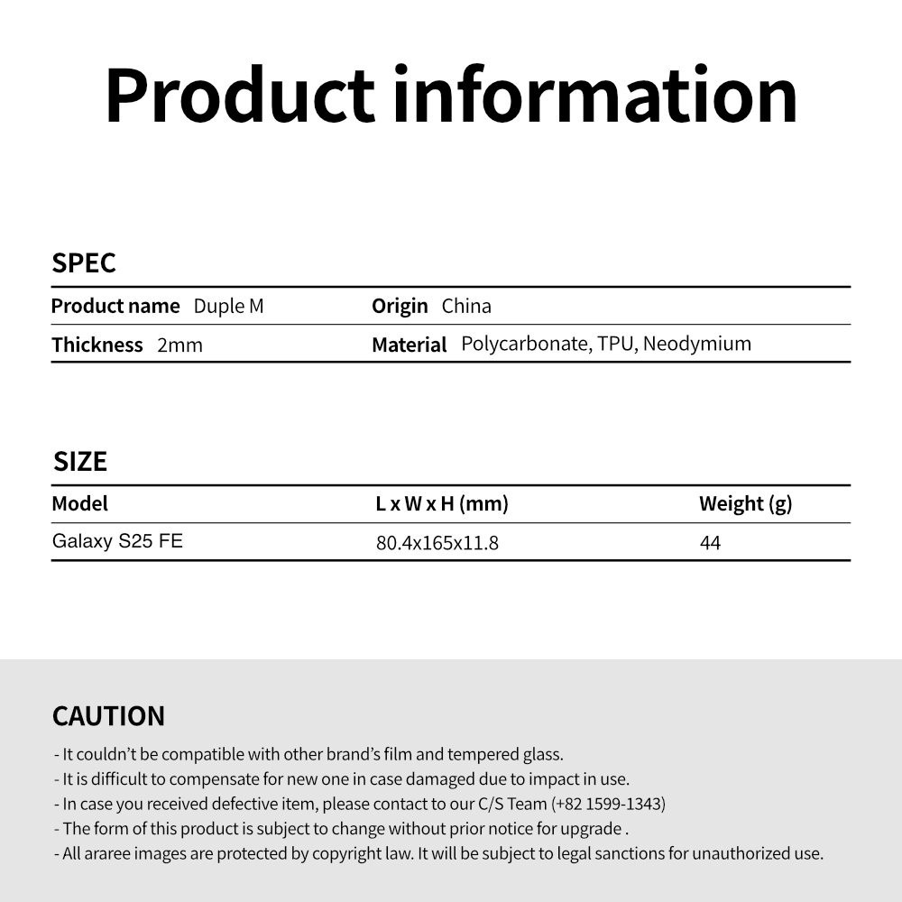 ARAREE เคสสำหรับ Galaxy S25 FE DUPLE M เคสใสกันกระแทก - รูปที่ 6