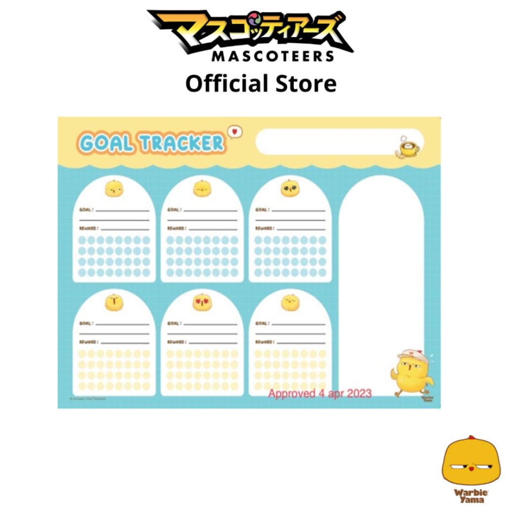 WARBIE วาร์บี้ Warbie Goal Tracker A4 planner แพลนเนอร์ฉีกได้
