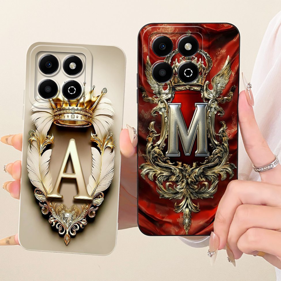 Honor X6B เคสแฟชั่นหรูหรา AZ ตัวอักษร 2D เคสโทรศัพท์ทาสี Honor JDY-LX1 JDY-LX2