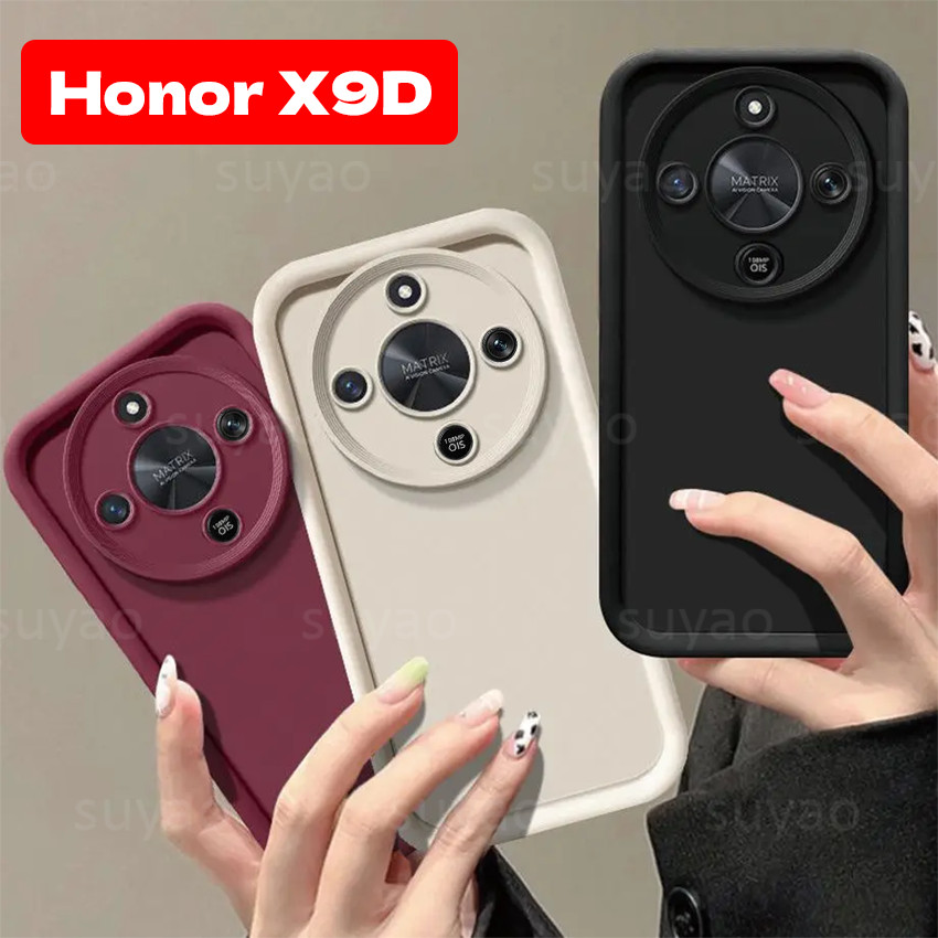 สําหรับ Honor X9D 5G 2025 เคสโทรศัพท์ซิลิโคนเหลวแบบนุ่มหรูหราสีทึบปลอก HonorX9D กันกระแทกกันชนป้องกันปกหลัง
