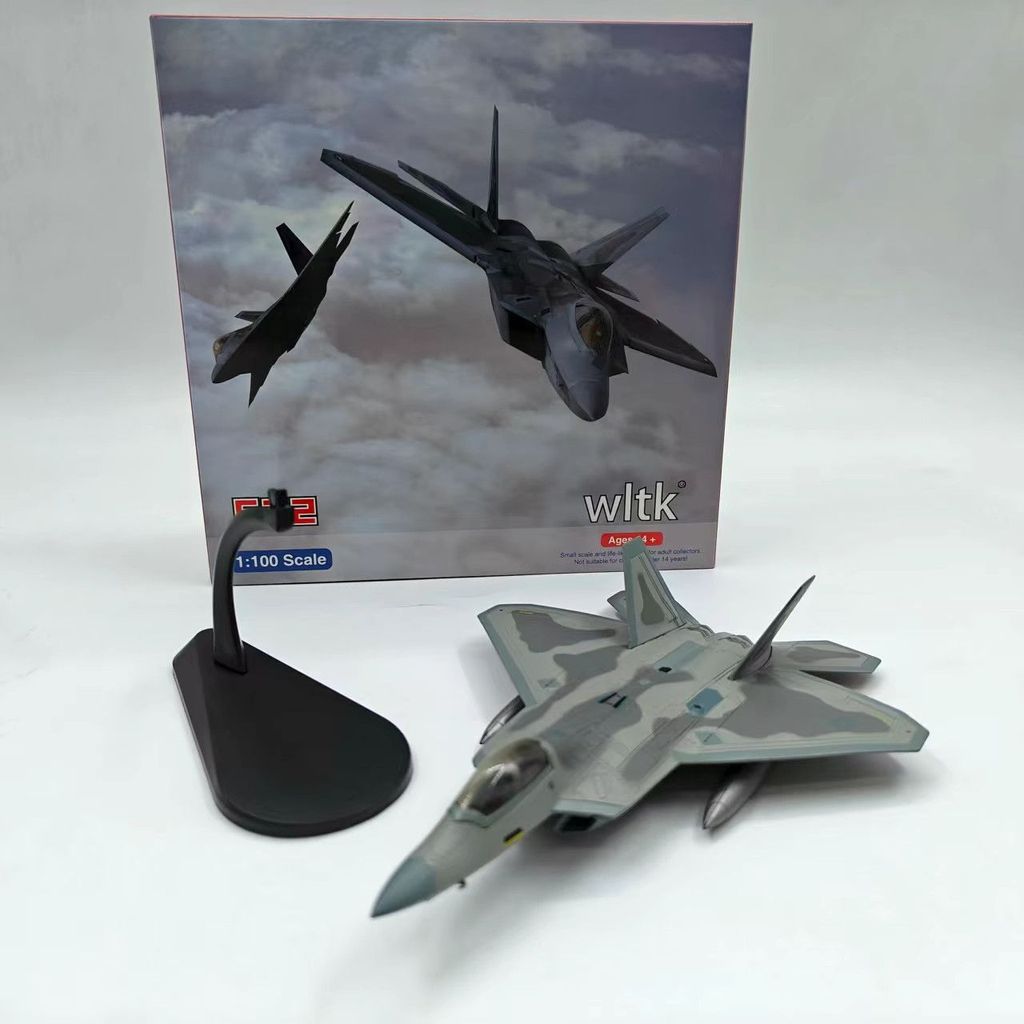 1: 100 American F22 Raptor Stealth Fighter จําลองเครื่องบินเครื่องบินรุ่นเครื่องประดับทหารสะสมผลิตภั