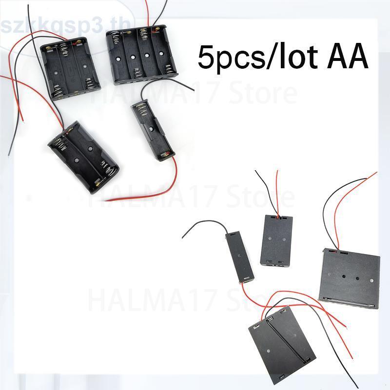 5 ชิ้น/ล็อตพอร์ตแบตเตอรี่กล่องผู้ถือตะกั่ว 3Xaa 2xaa aa AA 2AA 3AA 4AA 1.5v 3v 4.5v 6v THK3