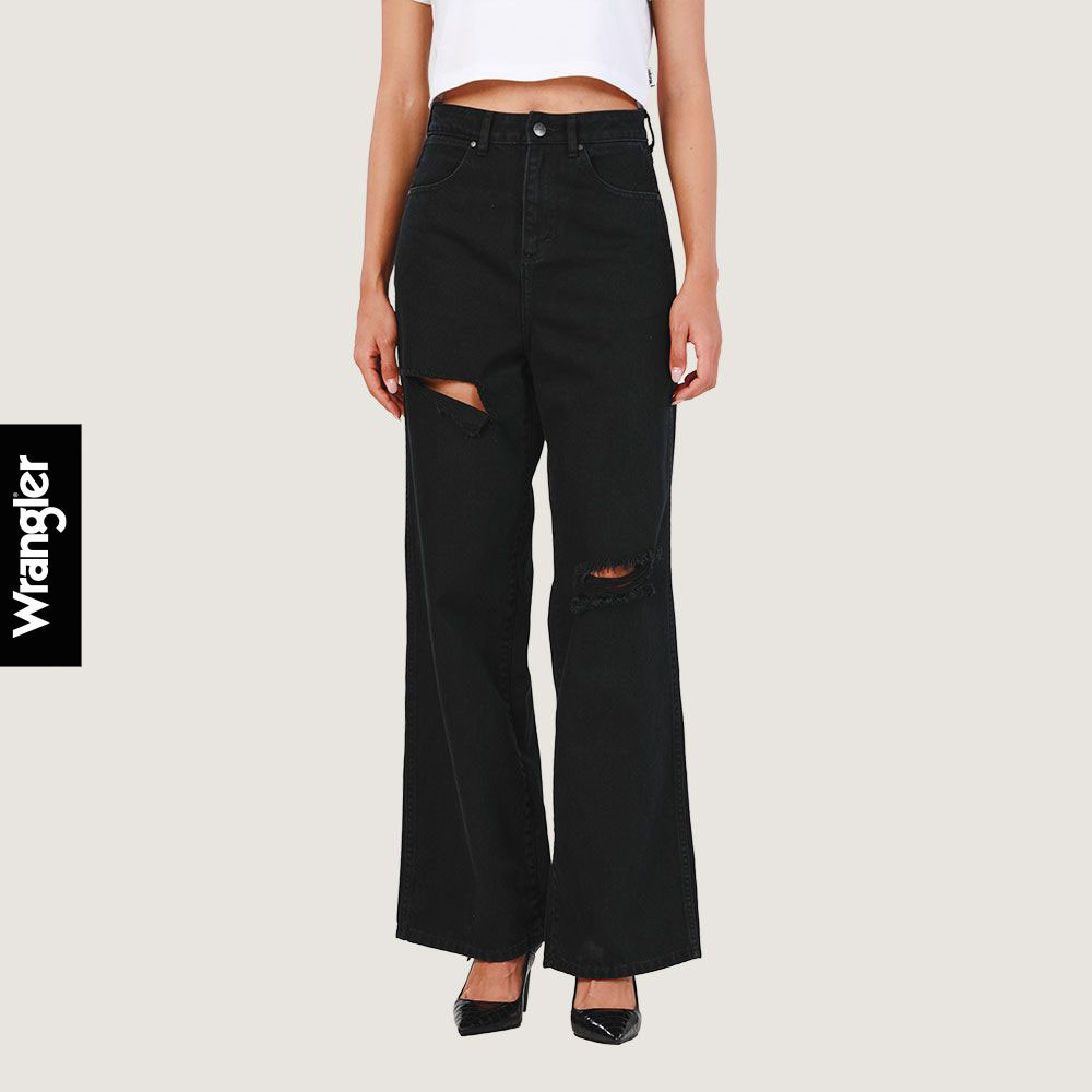 WRANGLER กางเกงยีนส์ผู้หญิง คอลเลคชั่น Everyday with Wrangler เอวสูง ทรงหลวม รุ่น WR S225WLOSN29 สีดำ