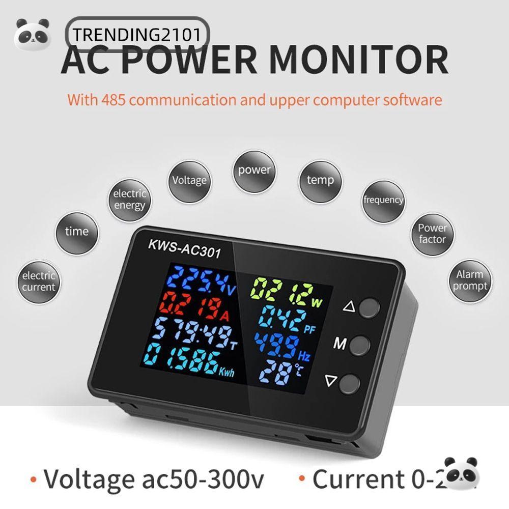 กําลังมาแรง AC Wattmeter 0-100A KWS-AC301 เครื่องวัดพลังงานความแม่นยําสูง
