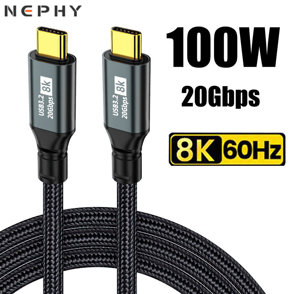 USB 3.2 Gen 2 ประเภท C ถึง C สําหรับโทรศัพท์ 15 Pro Max Mac Pad Samsung Nintendo Switch Steam Deck T