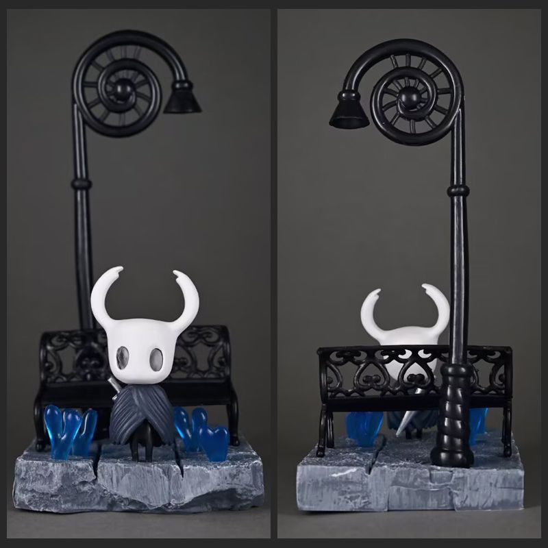 . . เกม สินค้าโภคภัณฑ์ Hollow Knight Pure Container GK Little Knight Street Light ฉากชุดตกแต่งตุ๊กตา