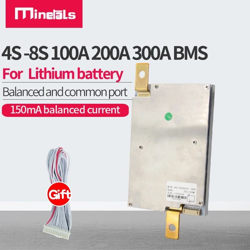 LFP4 BMS 4S 12V LiFePo4 8s 24V 100A 120A 150A 200A 250A 300A แบตเตอรี่ลิเธียมแผงป้องกัน Balance curr