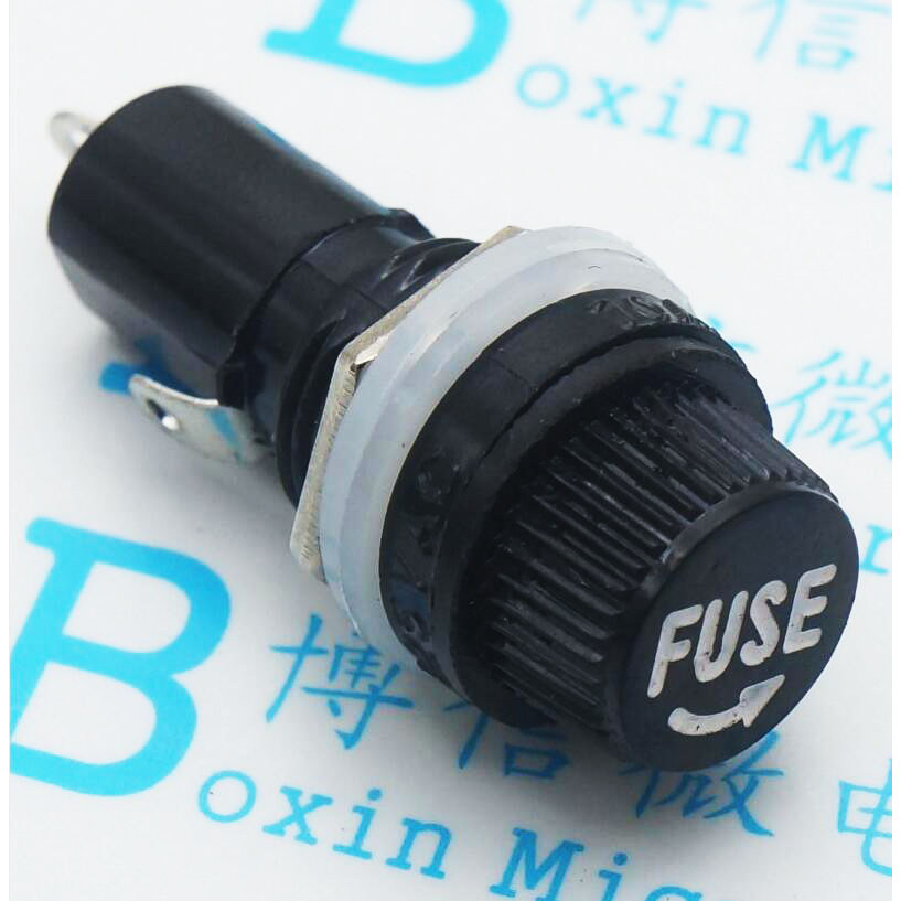 สีดํา FUSE 6X30mm FUSE Holder หลอดแก้ว 6 * 30 FUSE Holder FUSE