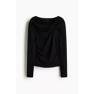 H&M(เอชแอนด์เอ็ม) เสื้อท็อปดีไซน์บิดเกลียว Women Twist-detail top 1313818_1