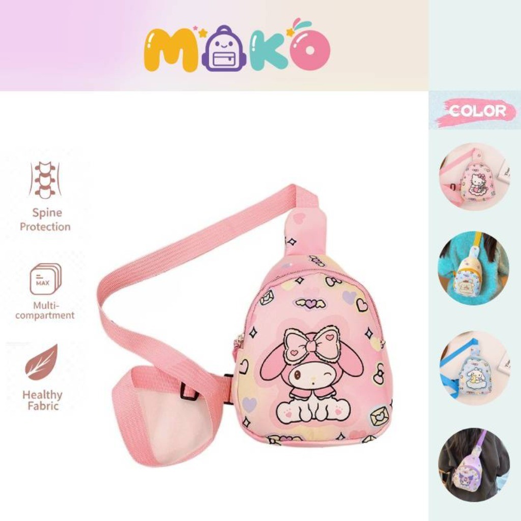 MOKO Kulche Melody กระเป๋าสะพายข้างสำหรับเด็ก - กระเป๋าเมซเซนเจอร์ดีไซน์น่ารัก แบบคาดหน้าอกอเนกประสงค์และเบาสำหรับเด็กวัยหัดเดิน