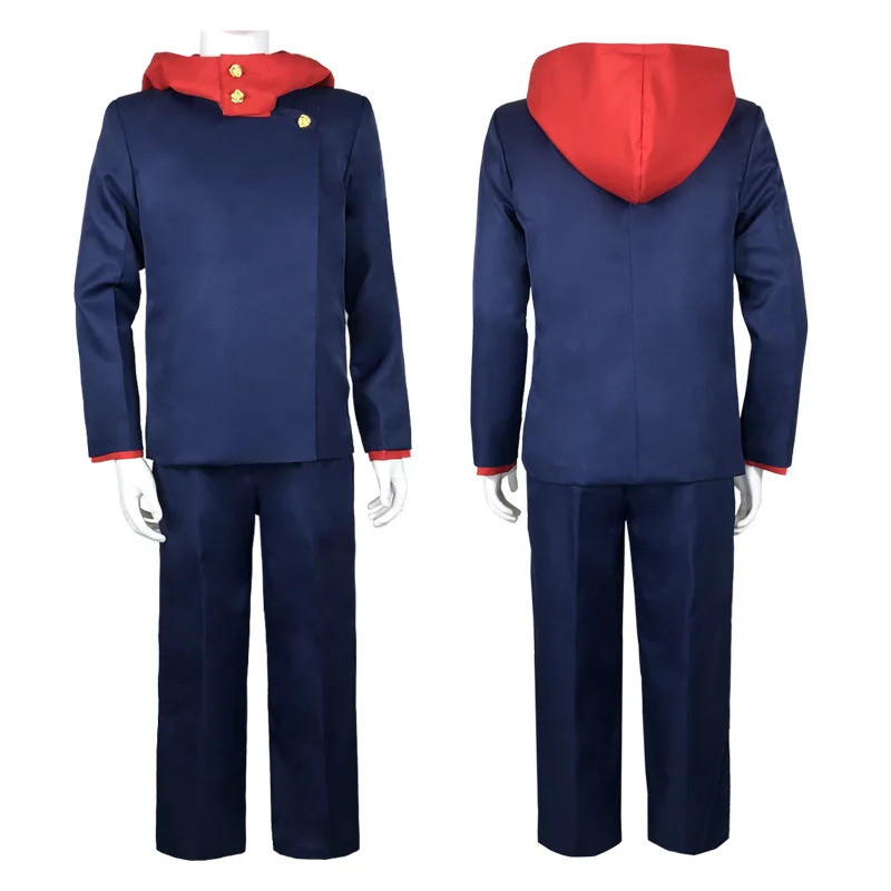 Cosplay Set Anime Jujutsu Kaisen Itadori Yuji - ชุดคอสเพลย์นักเรียน พร้อมวิกผม เหมาะสำหรับงานบอลมาสค