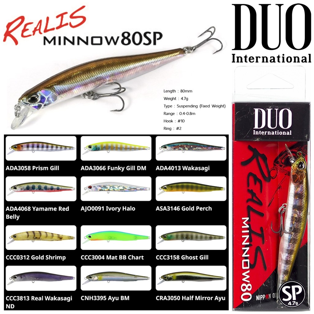 เหยื่อปลอม DUO REALIS MINNOW 80SP