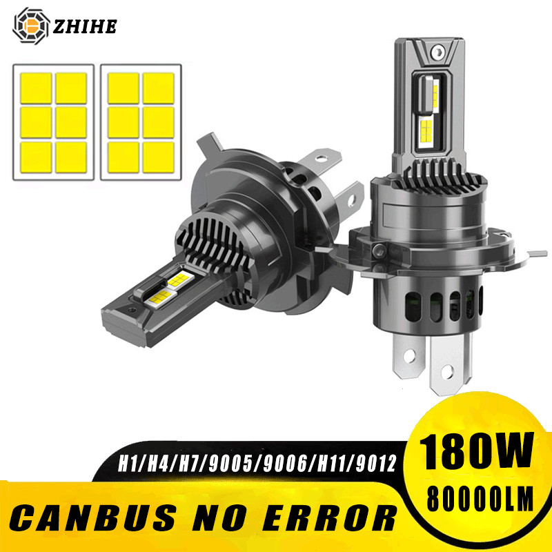 80000LM Canbus H4 LED ไฟหน้าหลอดไฟ 9003 H1 H7 H11 9005 HB3 9006 HB4 รถ Turbo Led ไดโอดโคมไฟอัตโนมัติ