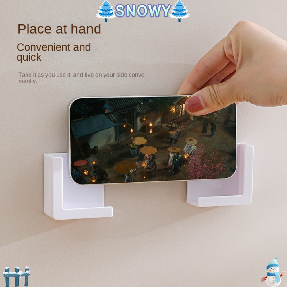 SNOWY ขาตั้งคอมพิวเตอร์แท็บเล็ต 1 คู่, ที่วางโทรศัพท์มือถือติดผนังอเนกประสงค์, ขายึดแบบมีกาวในตัวแบบแยกประเภท