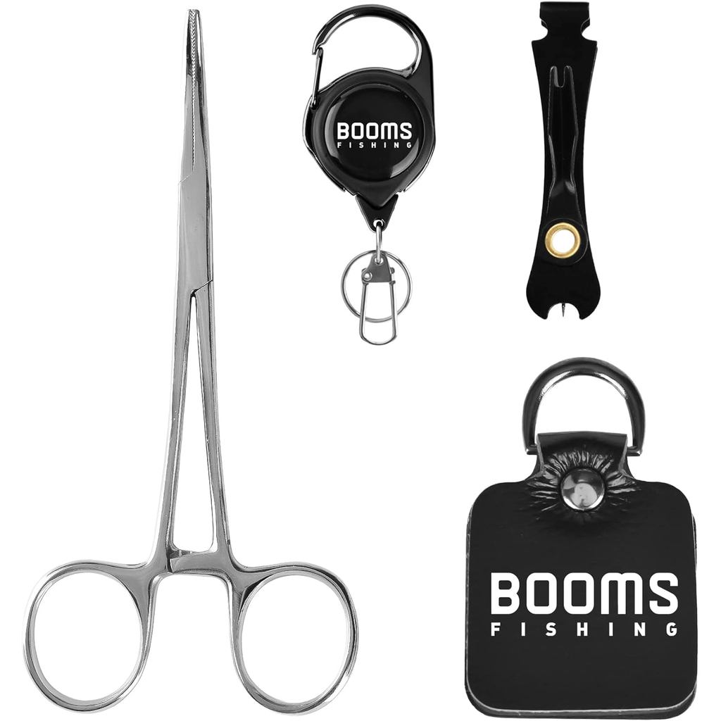 Booms Fishing FF2 Fly Fishing Accessories and Tools Kit: Forceps, Nipper, Line Straightener, Zinger,
