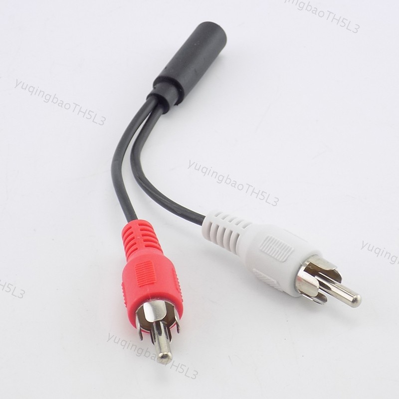 Splitter Converter อะแดปเตอร์ Aux Audio สายไฟ 3.5 มม.หญิง 2 ชายสาย RCA สําหรับแล็ปท็อป MP3/MP4 สายแป
