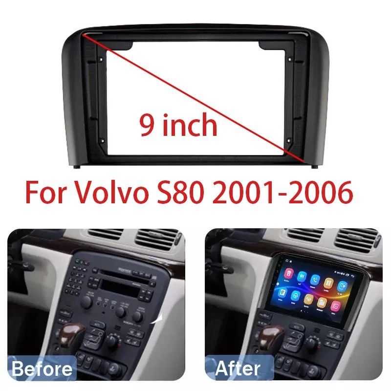 กรอบนําทาง VOLVO S80 เหมาะสําหรับ 2001-2006 VOLVO S80 Android Navigation Variety แผงดัดแปลง