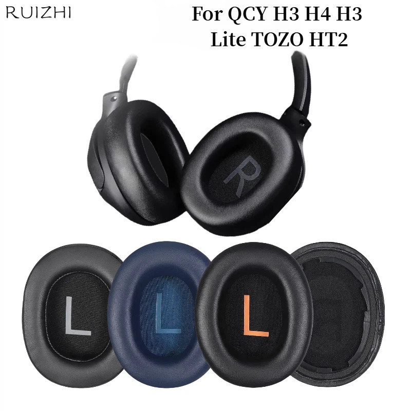 เปลี่ยนแผ่นรองหูฟังโปรตีนพร้อมหัวเข็มขัดสําหรับ QCY H3 H4 H3Lite TOZO HT2 หูฟังโฟมนุ่มแผ่นรองหูฟัง