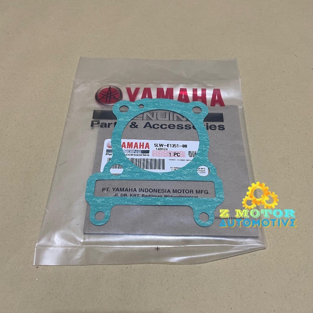 ปะเก็นล่างลูกสูบบล็อกกระบอก Perpak Yamaha Mio Sporty Smile Fino Nouvo Original 5LW-E1351-00 MXS