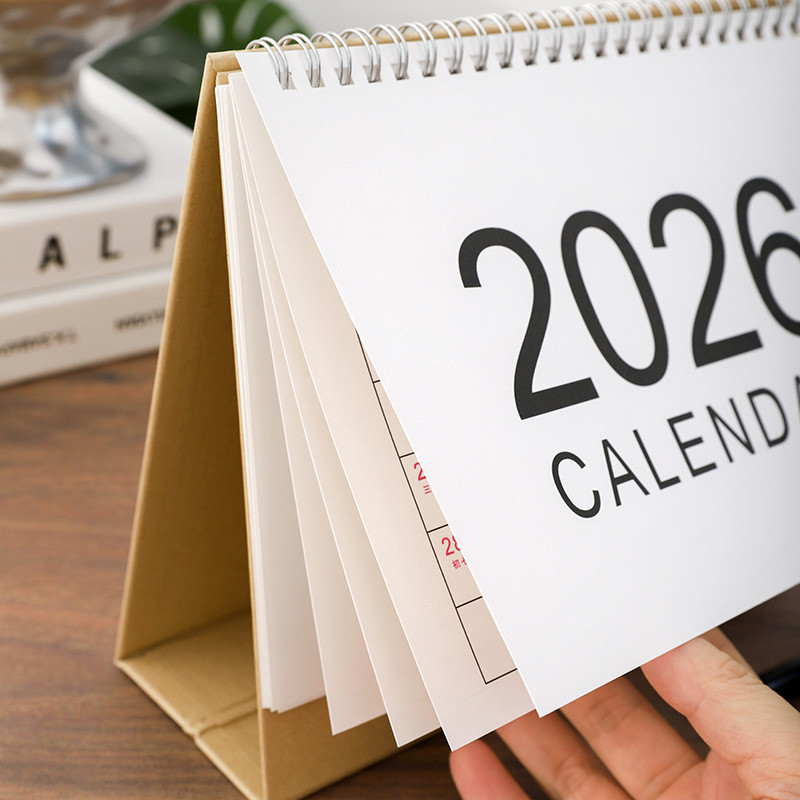 2025 วันส่งท้ายปีเก่า Creative Fresh Office สไตล์ Muji ปฏิทินเรียบง่าย Notes Planner ปฏิทินประจําปีป