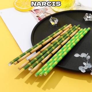 NARCIS 25 ชิ้นหลอดไม้ไผ่เป็นมิตรกับสิ่งแวดล้อมค็อกเทลเครื่อง…