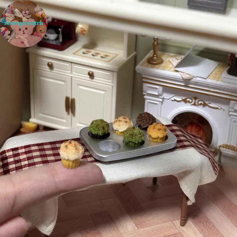 Strongaroetrtr 1/7pcs Miniature เค้กชุดฮาโลวีนชุดอาหารคริสต์มาสพุดดิ้งรุ่นอาหารจําลองของเล่นเรซิ่น DIY อุปกรณ์เสริม TH - รูปที่ 7