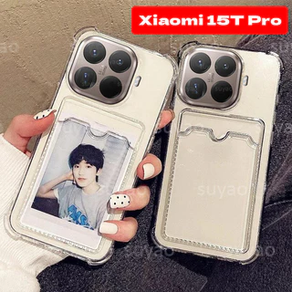 สําหรับ Xiaomi 17T 15T Pro 15TPro Mi 2025 เคสโทรศัพท์ช่องใส่การ์ดปลอกโปร่งใสนุ่ม Xiaomi15TPro Xiaomi15T Mi15T Clear Simplicity ซิลิโคนกันกระแทกป้องกันกล้องปกหลัง