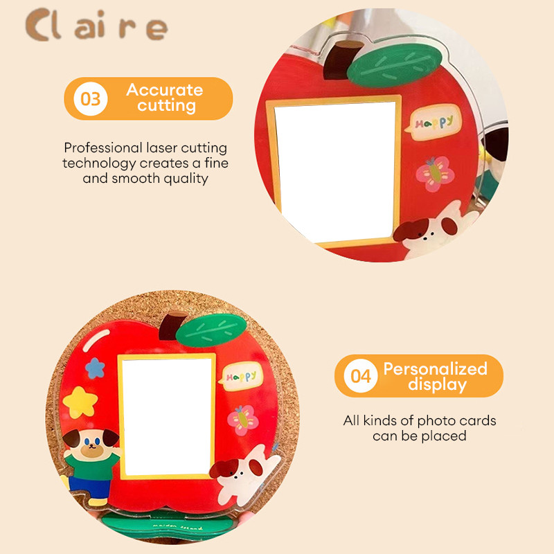 COD กรอบรูปอะคริลิค แอปเปิ้ลลูกสุนัข 10เซนติเมตรโพลารอยด์ภาพการ์ดกรอบรูปเครื่องประดับภา Claire - รูปที่ 2