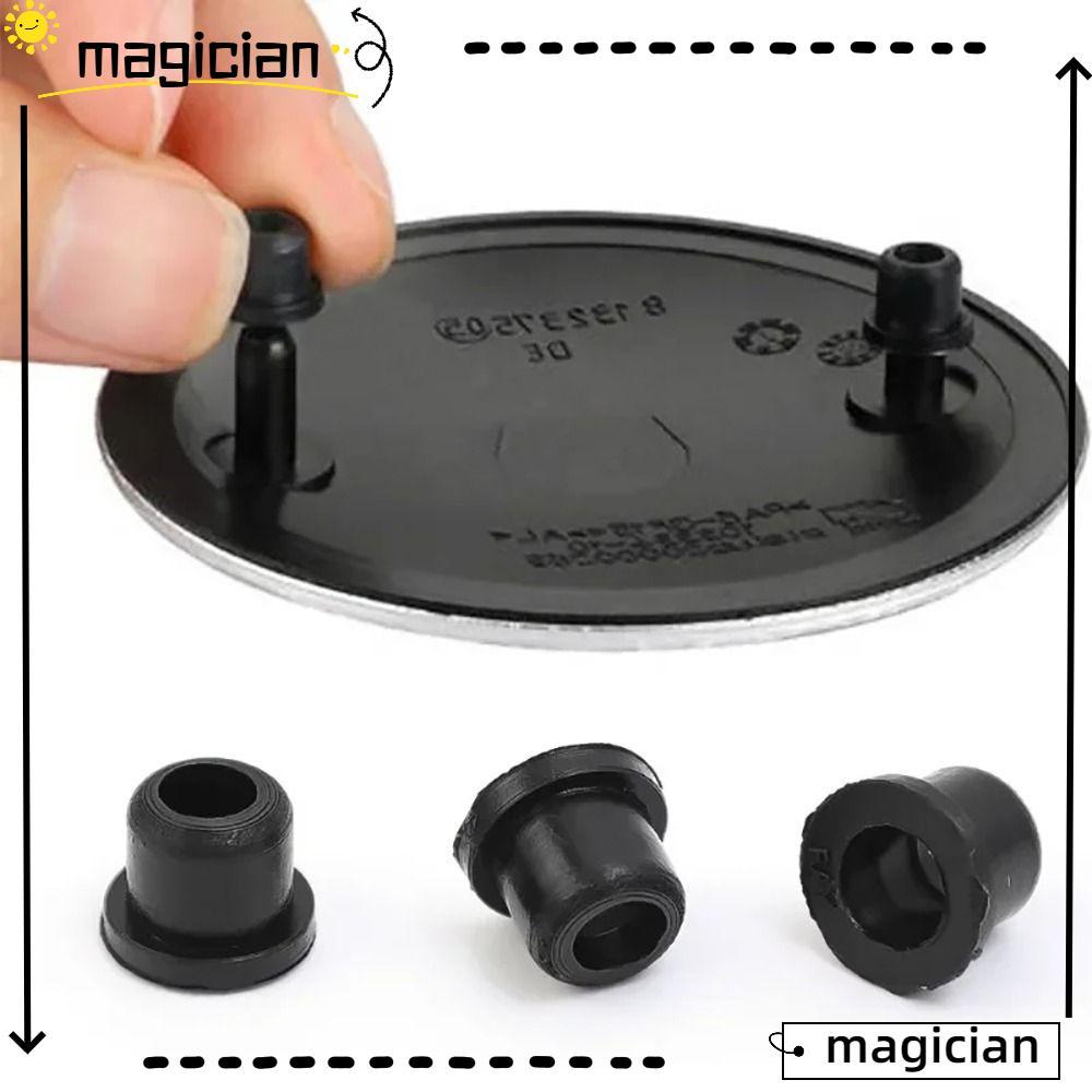 MAGICIAN 1 ชิ้น Hood โลโก้ Fastener,อุปกรณ์เสริมในรถยนต์ Grommet ผู้ถือคลิปปลั๊ก,ยาง Trunk สัญลักษณ์สีดําโลโก้ปิดผนึกสําหรับ BMW 3 7 E32 E34 E36 E38 E39