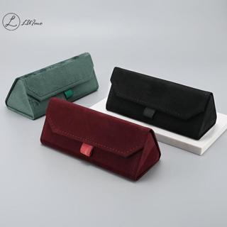 ลูอิโมะ กํามะหยี่สามเหลี่ยม พับได้ง่าย กรณีแว่นตากันแดดนุ่ม …