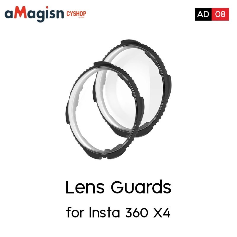 aMagisn AD08  Lens Guards for lnsta 360 X4 /  lnsta 360 X4 Air ฝาครอบป้องกันเลนส์งานกระจก  lnsta 360