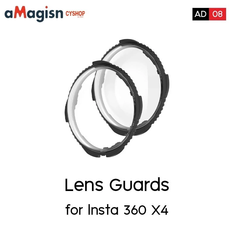 aMagisn AD08  Lens Guards for lnsta 360 X4 /  lnsta 360 X4 Air ฝาครอบป้องกันเลนส์งานกระจก  lnsta 360 X4 / X4 Air