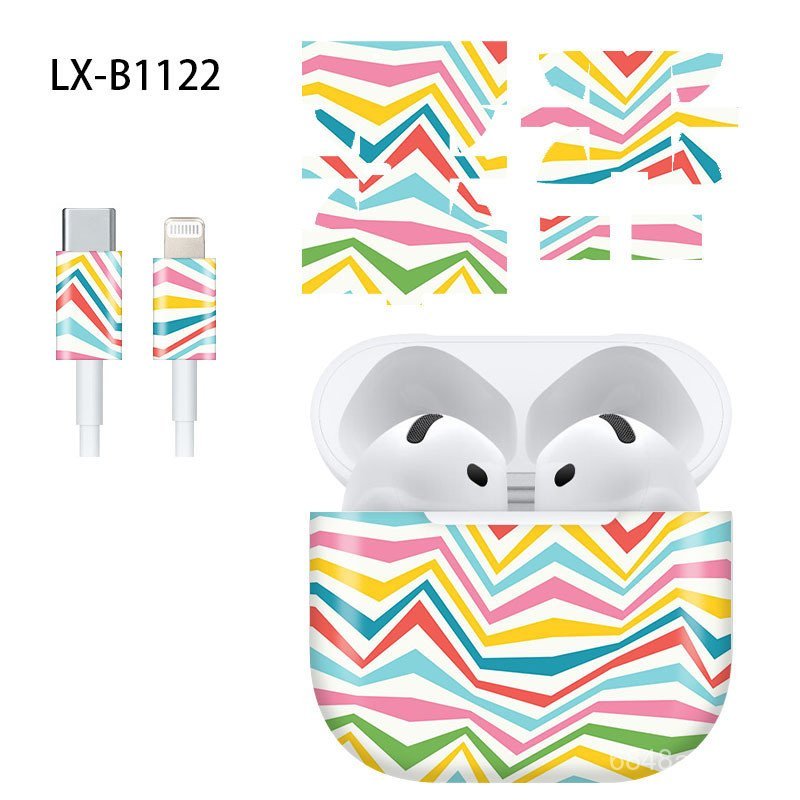 เหมาะสําหรับหูฟัง Apple AirPods4 สติ๊กเกอร์แบบรวมทุกอย่าง Frosted ฟิล์มป้องกัน Frosted Anti-dust ฟิล