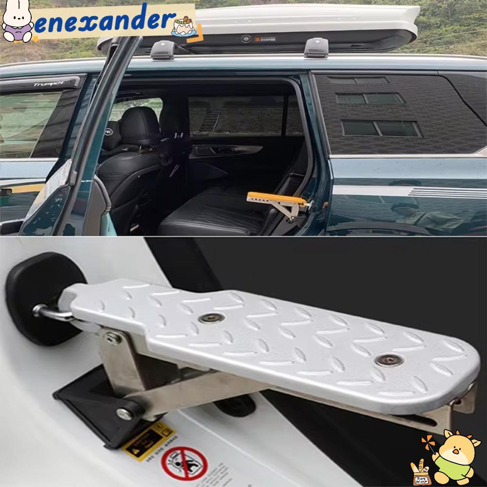 บันไดแร็คหลังคารถ EXER, อลูมิเนียมสากลขาตั้งเหยียบ, ติดตั้งง่ายปรับได้ทนทาน 440 Lbs SUV Pickup อุปกรณ์เสริม