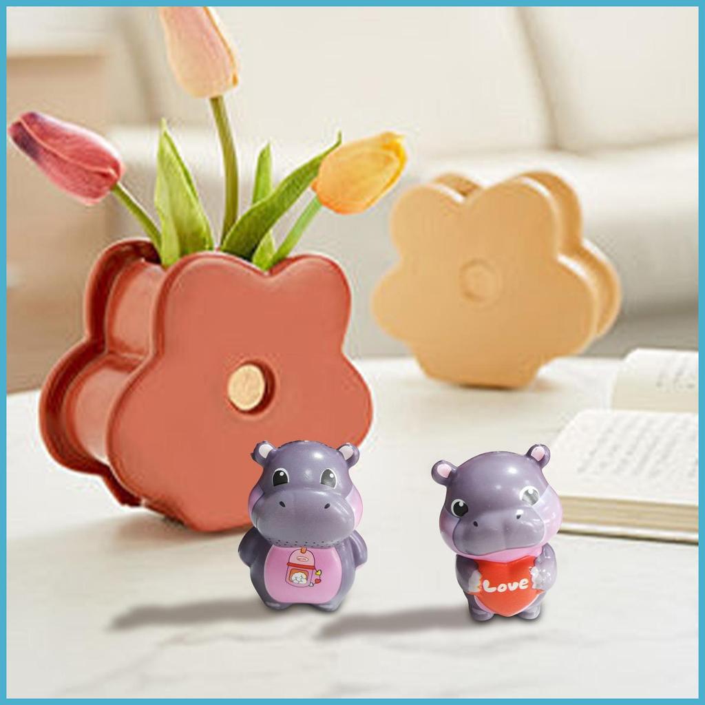 ความเครียดบรรเทา Hippo Pygmy Hippo Vent ของเล่นบีบการ์ตูน Fidget ของเล่นสัตว์ความเครียดบรรเทาของเล่น