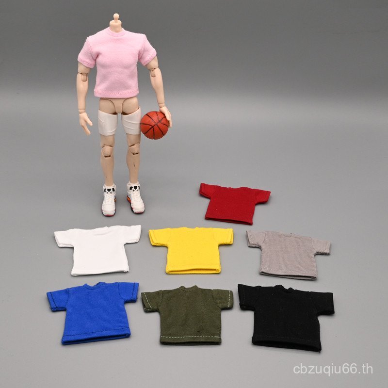1/12 ทหารเสื้อผ้าอุปกรณ์เสริมชาย 20 ซม. หญิง Body รุ่น Action Figure อินเทรนด์เสื้อยืด Bottoming แขนสั้น Top