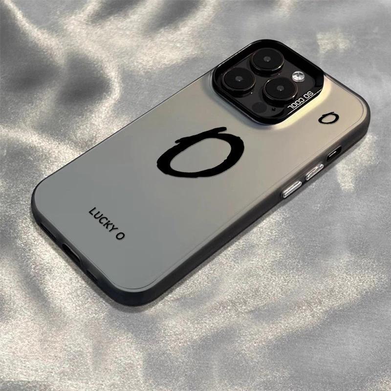 กรณีตัวอักษร O CYK0018 สําหรับ iPhone 11 12 13 14 15 pro promax 7plus 8plus x xr xs xsmax 7 8 14 15 